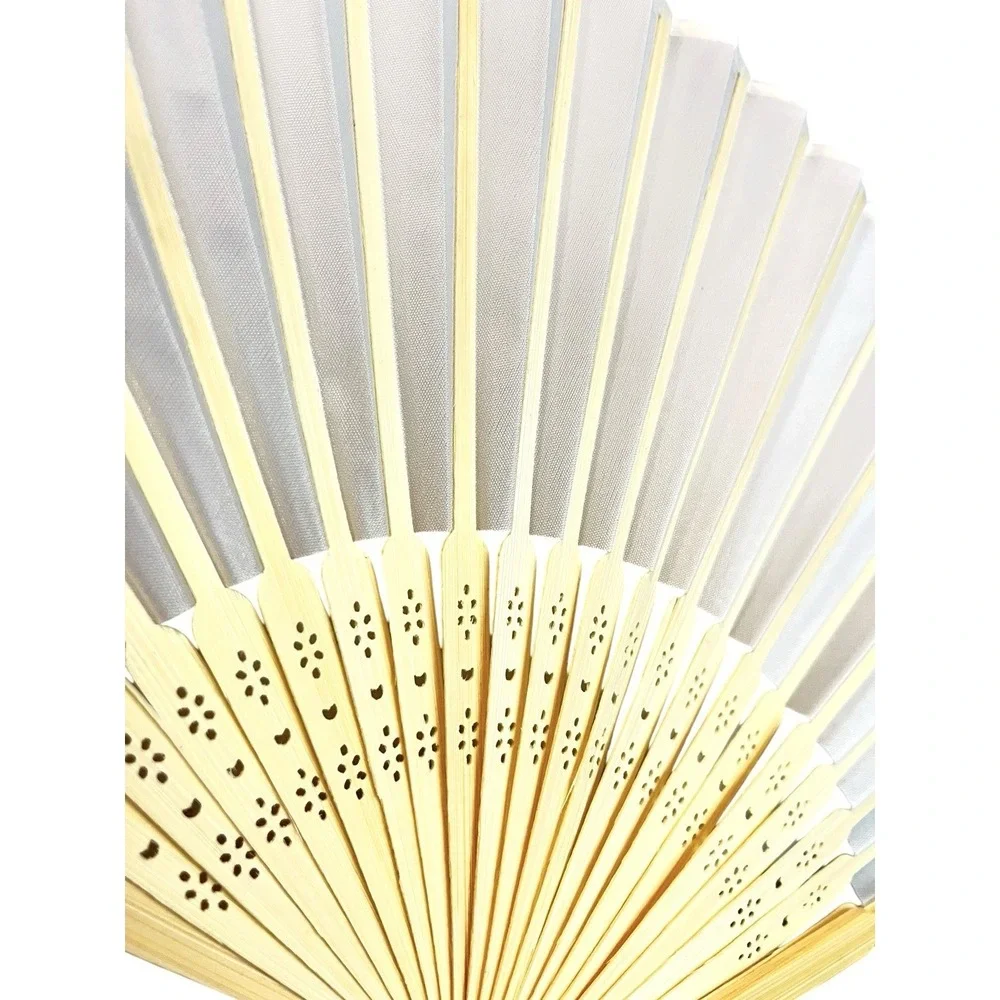 New Set of 20 Chinese Style Bamboo/White Paper Folding Fan Wedding Party Favor